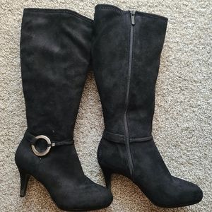 Tristin Black Tall Boots - Size 8